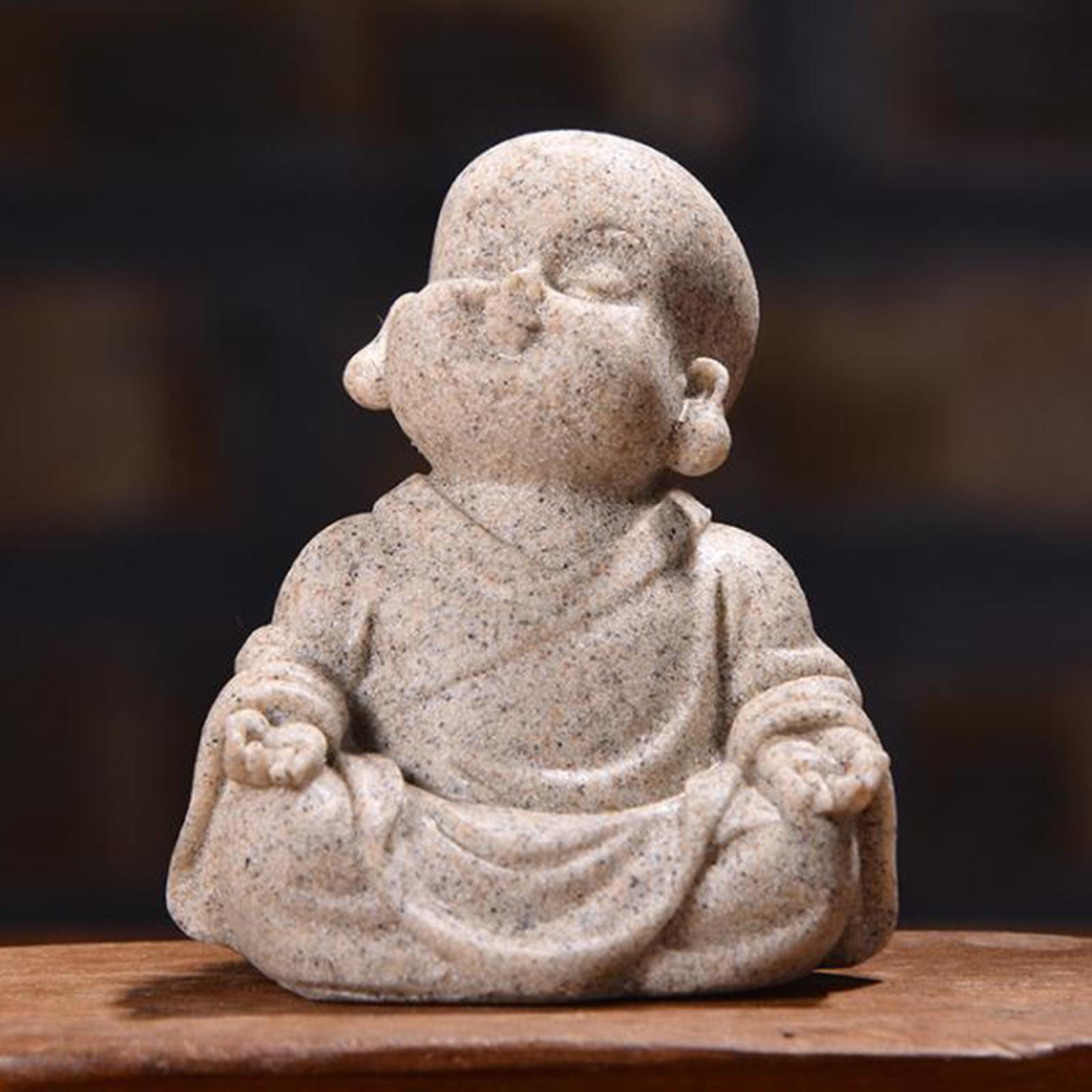 2x Buddha Statue Spiritual Ceramic Classic Inches Crafts for Office