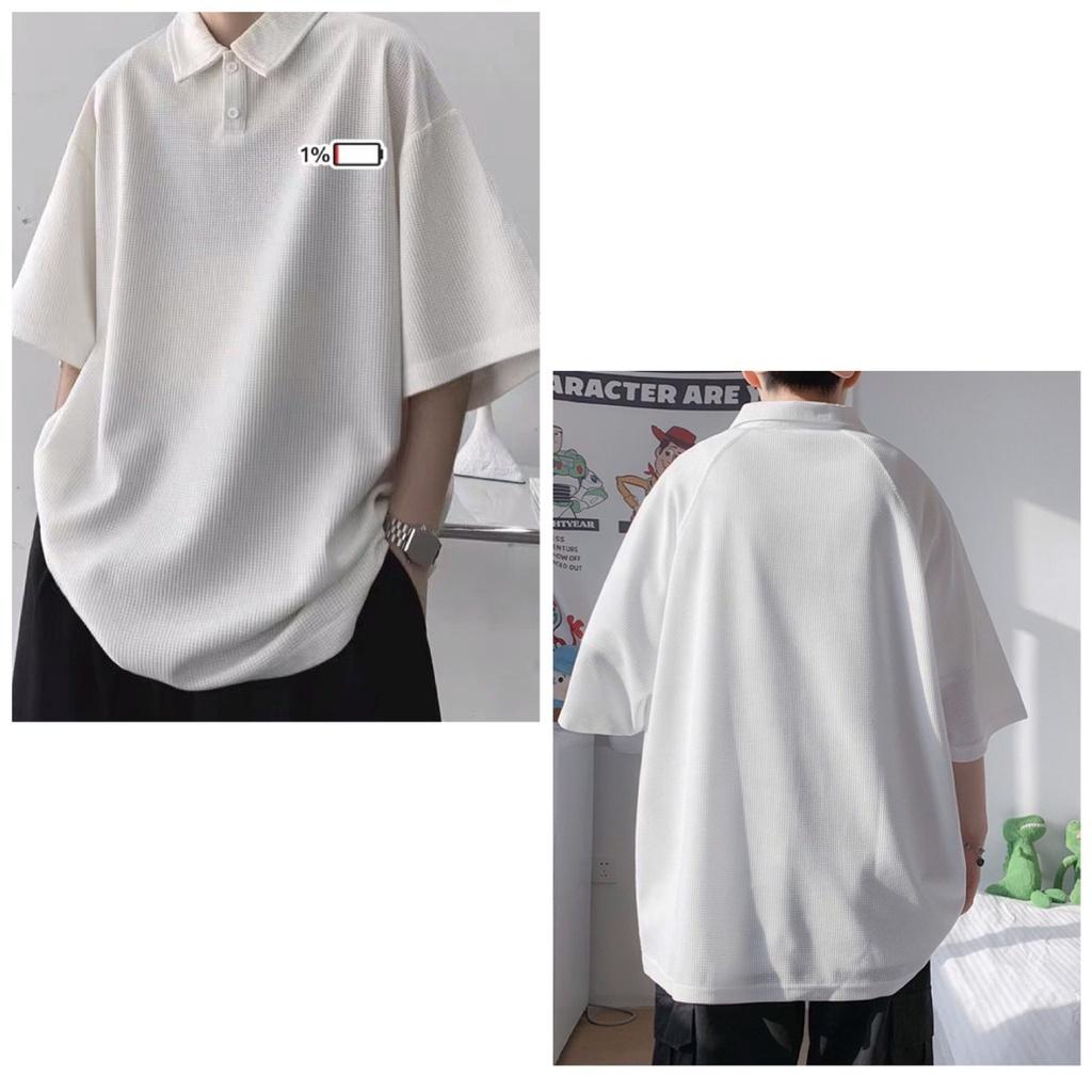Áo polo thể thao vải tổ ong from đứng , Áo cổ trụ chất liệu vải tổ ong không co giãn , Hình thêu sắc nét