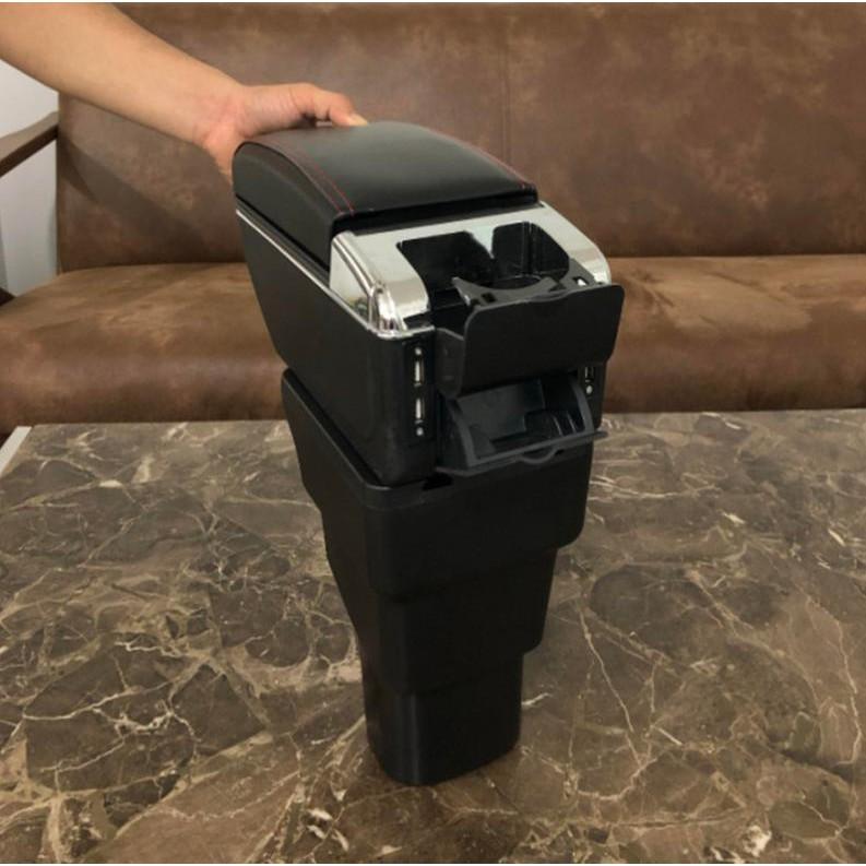 Bệ tỳ tay dành cho xe Hyundai i10 cao cấp tích hợp cổng sạc USB