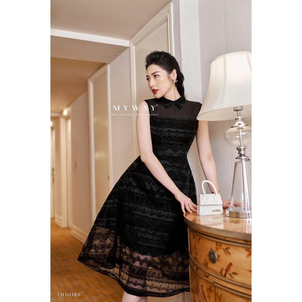 Đầm Dự Tiệc Nữ MY WAY Dáng Xòe Không Tay Sang Trọng 1MD1168