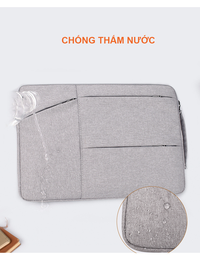 Túi, Cặp Chống Xốc Cho Laptop Macbook Chống Thấm Nước 3 Ngăn Đựng Phụ Kiện Hàng Chính Hãng Meliya accessories