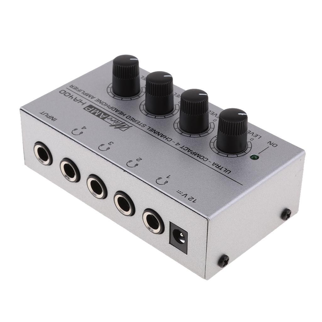 Audio Amplifier Compact 4-channel Stereo Headphone EU Plug