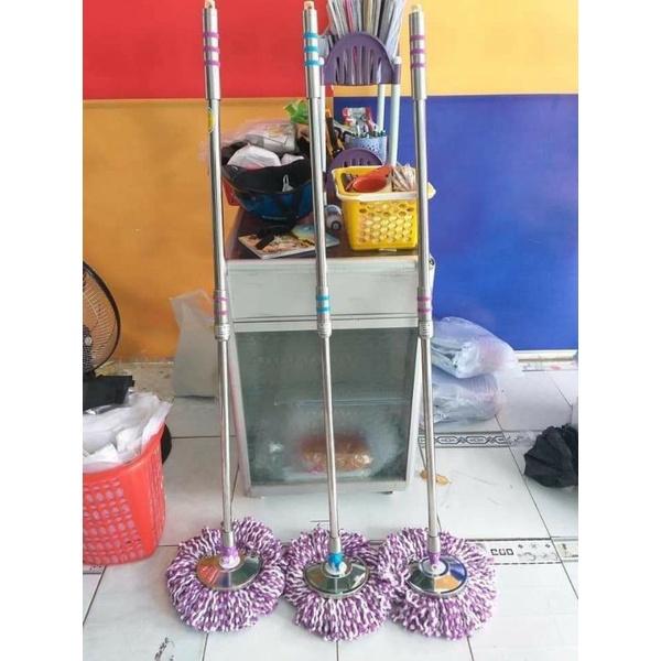Bộ chổi lau nhà mâm inox xoay 360 độ hàng đẹp
