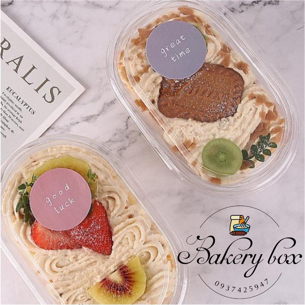 50 Hộp Oval 650ml Đựng Tiramisu - Panna Cotta - HT-700
