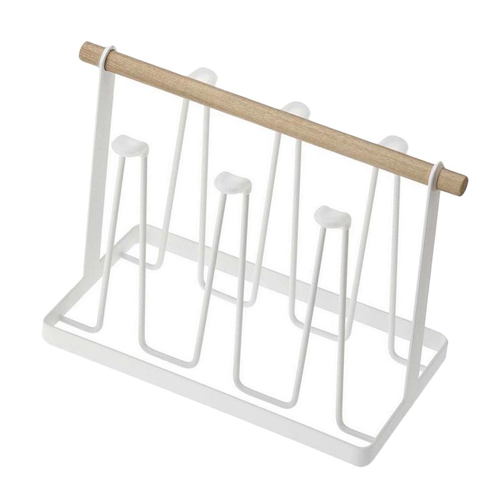 Japanese Cup Holder Metal Mug Rack Kitchen Display Storage Wire 6 Cup Rack