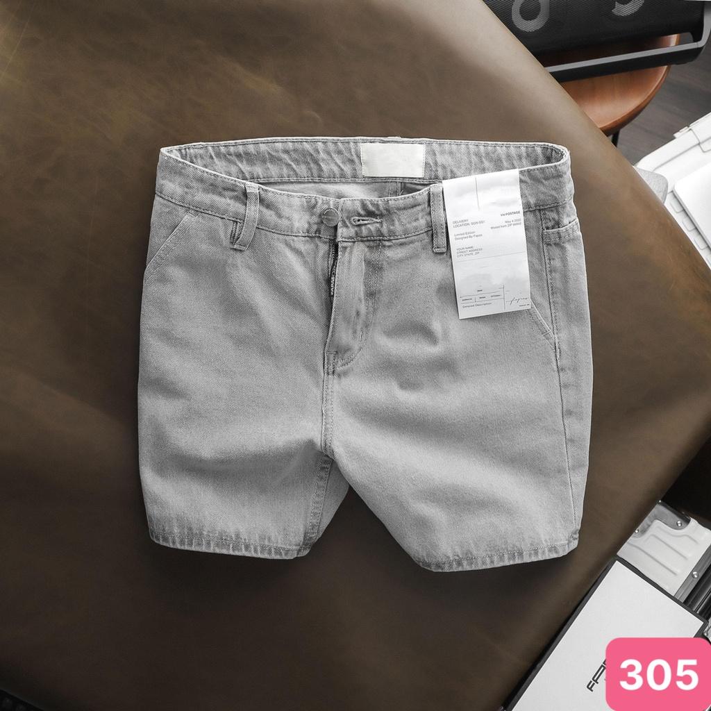 Quần short đùi jean nam xanh đậm rách gối chất bò cao cấp co dãn 4 chiều cực đẹp, quần rin nam HADo210