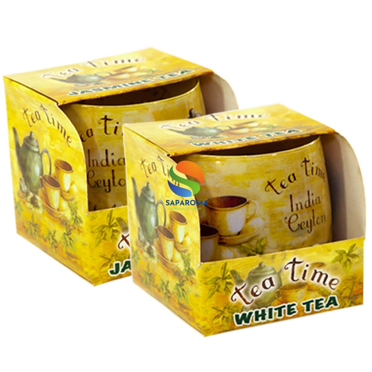 Combo 2 ly nến thơm tinh dầu Bartek Tea Time 100g - trà hoa nhài, nến trang trí, thơm phòng, thư giãn, hỗ trợ khử mùi (giao mẫu ngẫu nhiên)