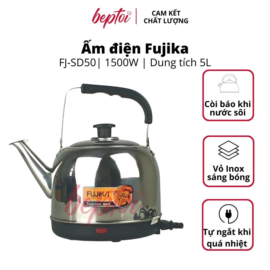 Bình đun siêu tốc 5 Lít, ấm điện bền đẹp, nấu nước an toàn Fujika FJ-SD50  - Hàng chính hãng