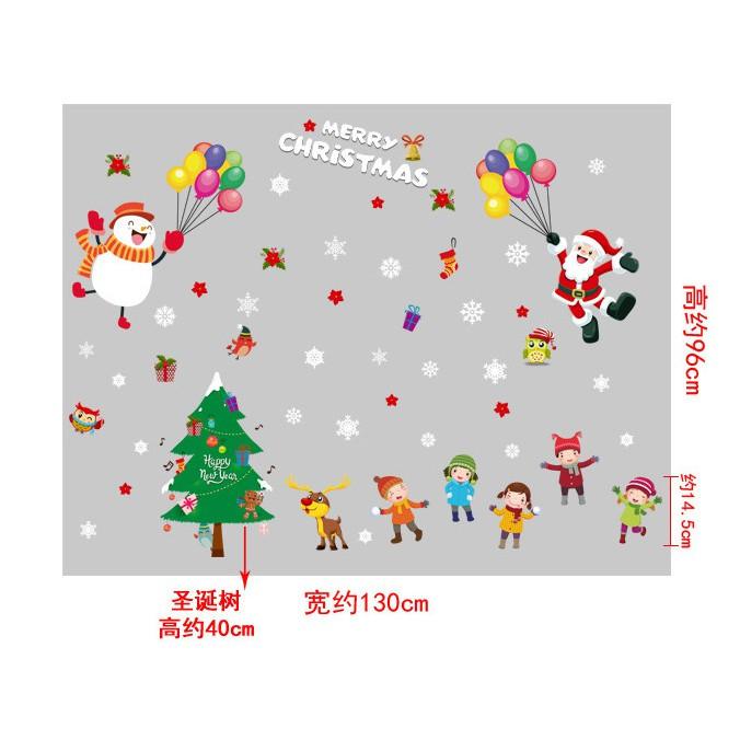 Decal trang trí noel mừng giáng sinh vui nhộn