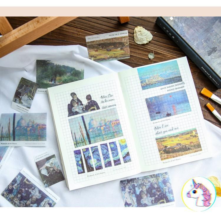 Set 40 sticker vintage - ảnh chụp phong cảnh deco sticker