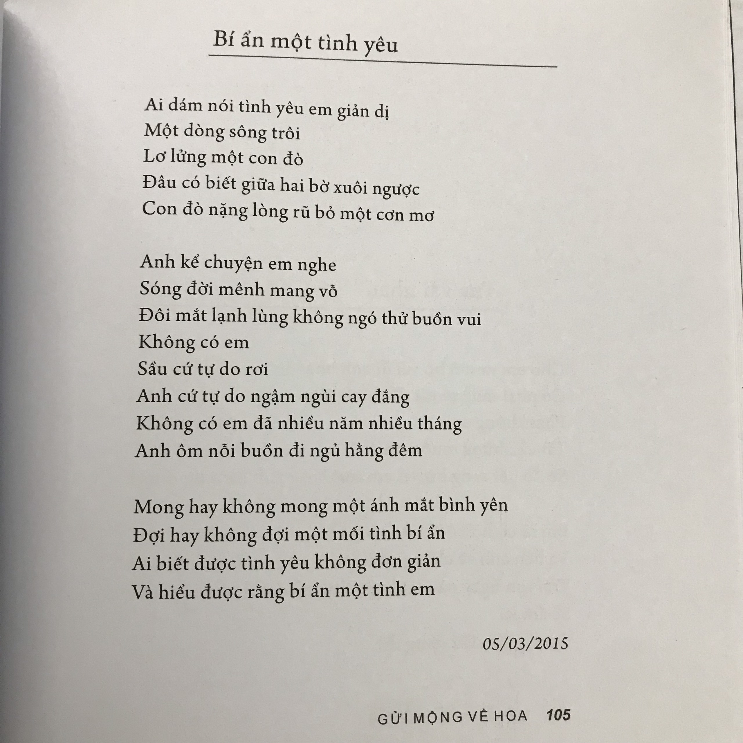 Gửi mộng về hoa (thơ)