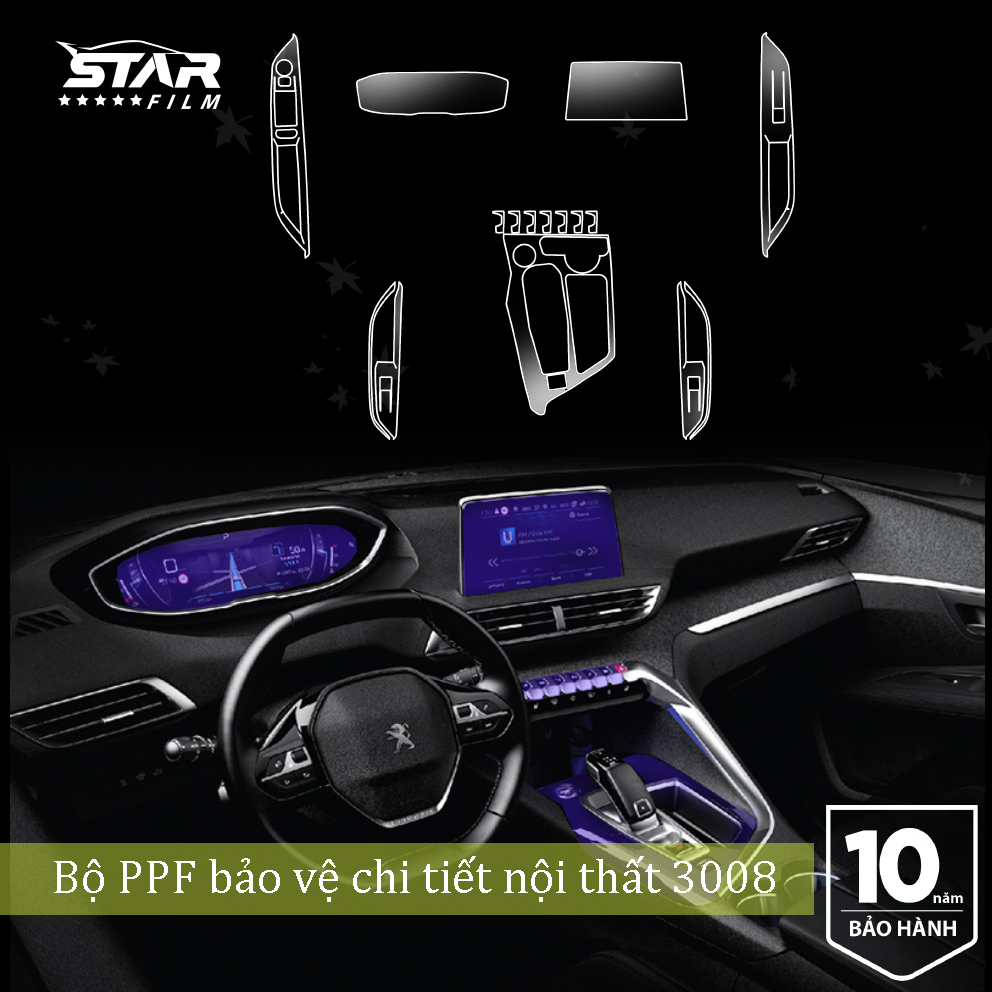 Peugeot 3008 PPF TPU chống xước tự hồi phục STAR FILM