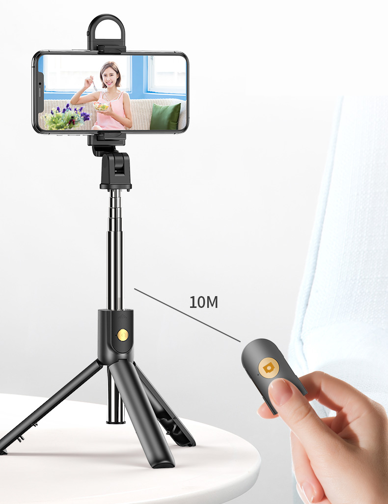 Gậy chụp ảnh tự sướng K07 từ BaoAn - Tích hợp chân tripod và nút remote bluetooth chụp từ xa Kèm Găng tay 511 đen -  Hàng chính hãng