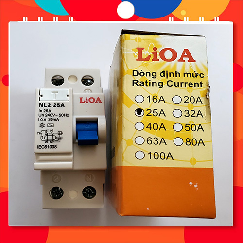 APTOMAT CHỐNG GIỰT LIOA RCCB, CẦU DAO CHỐNG DÒNG RÒ