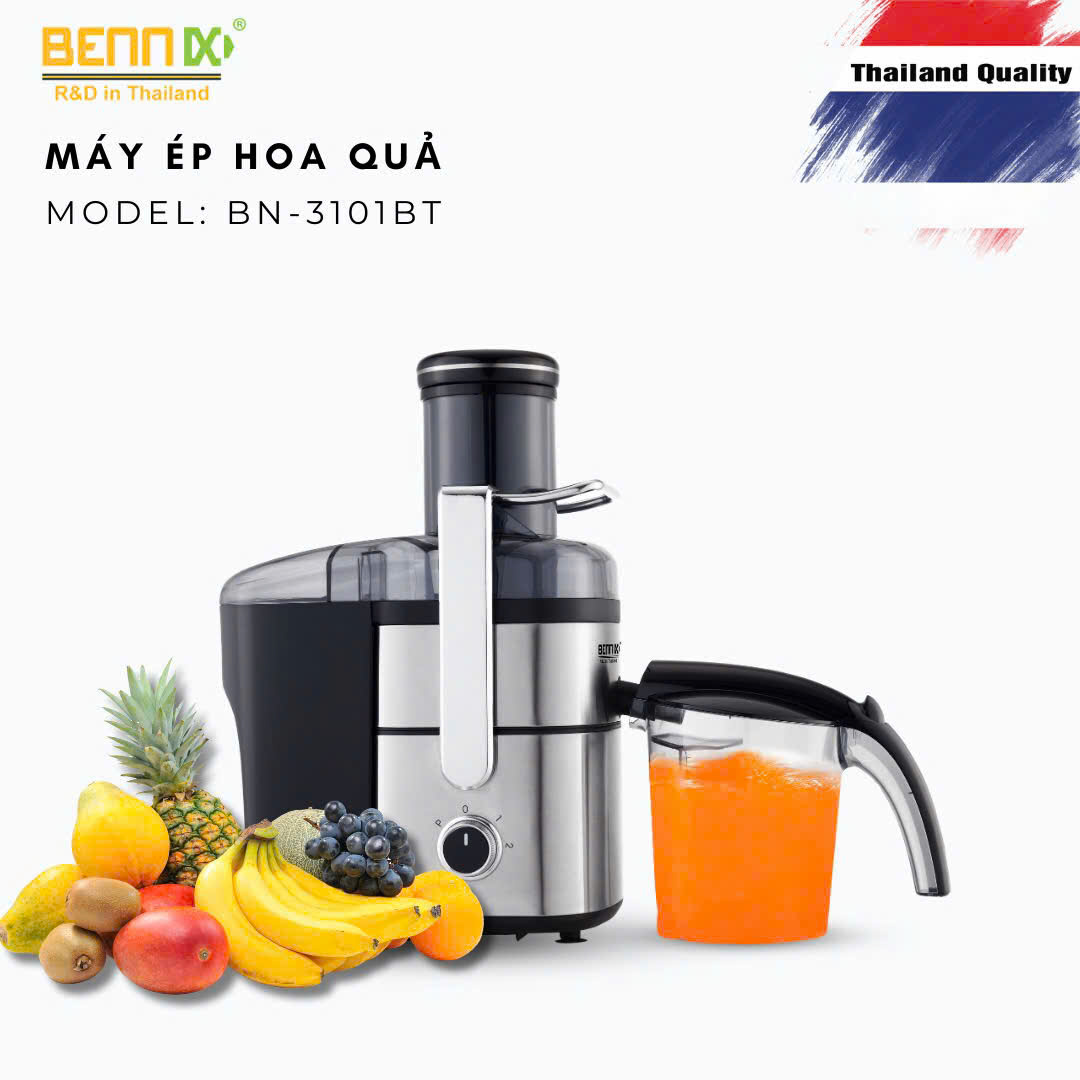 Máy Ép Trái Cây Nhanh Bennix BN- 3101BT Bảo Hành 2 Năm Máy Ép Hoa Quả Công Nghiệp Công Suất 1000W- Hàng Chính Hãng