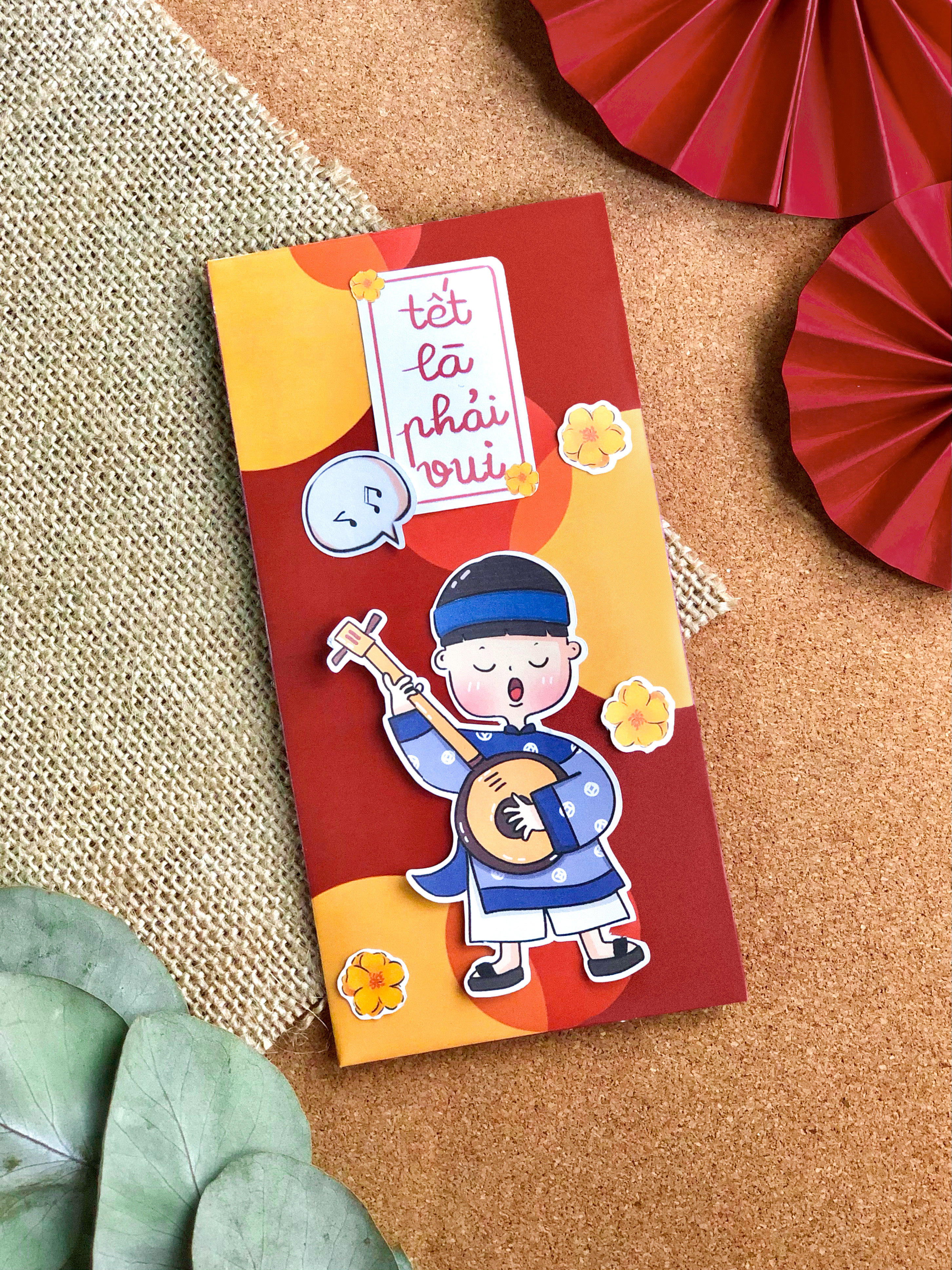 SET 5 BAO LÌ XÌ STICKER 2D DIY