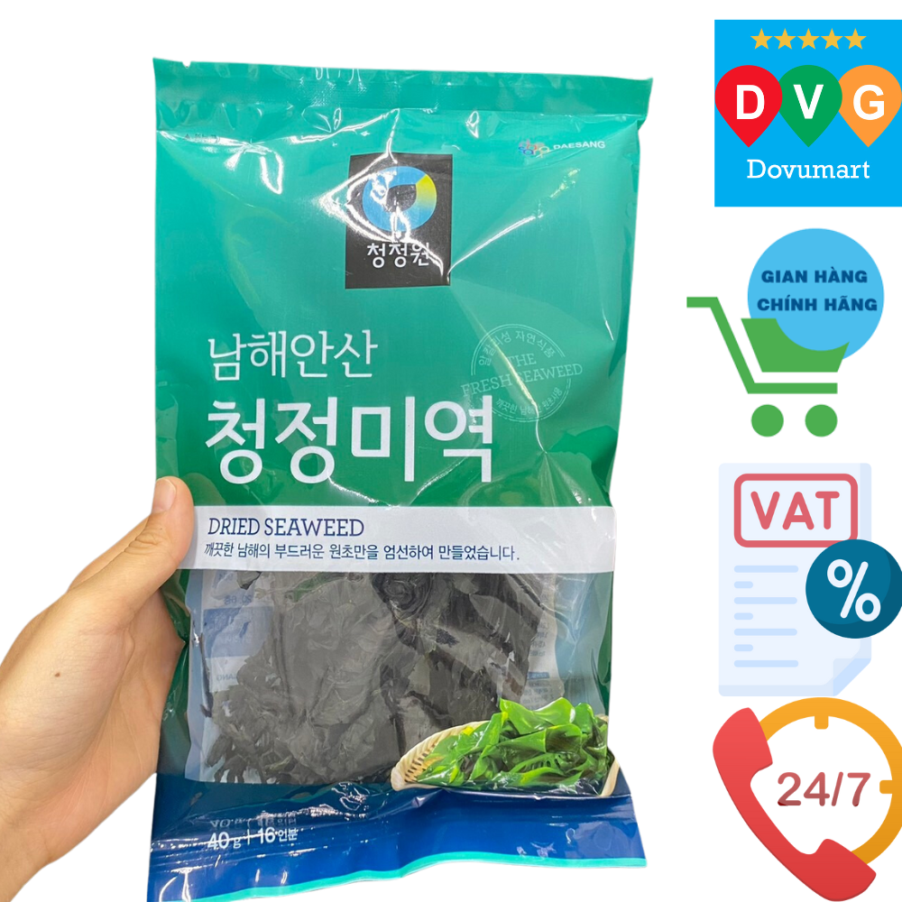 Rong Biển Khô Nấu Canh Daesang Hàn Quốc Gói 40G / 대상) 청정미역 40G