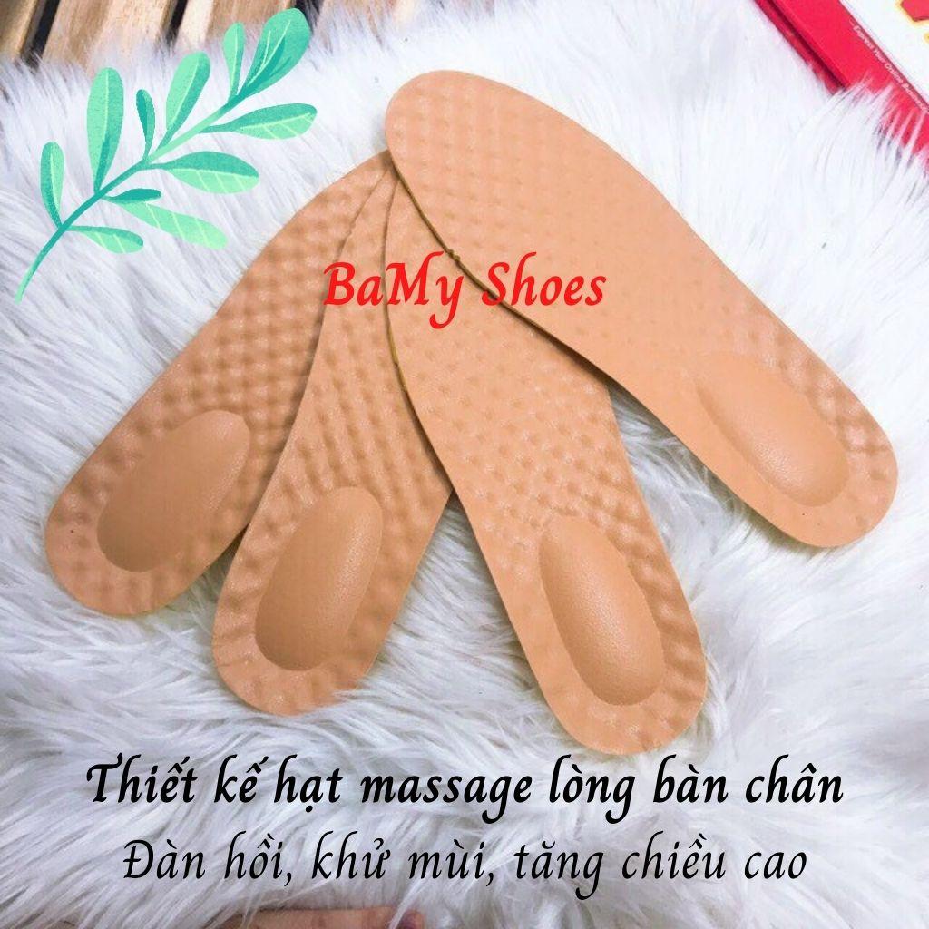 Combo 3 Đôi Lót Giày Nam Nữ Cao Su Non Tăng Chiều Cao, massage lòng bàn chân, khử mùi hôi