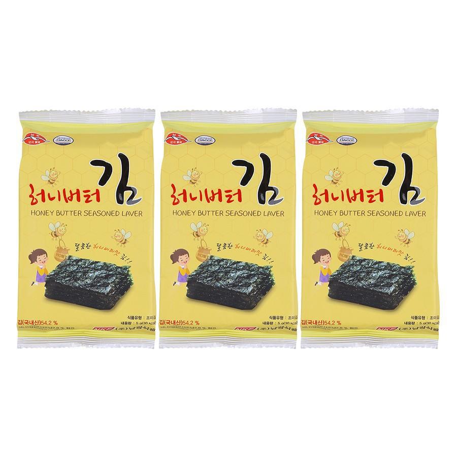 Rong biển lá kim hương vị bơ mật ong 3x5g- Namkwang Food