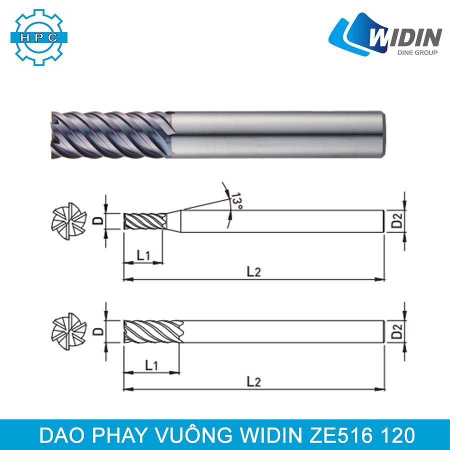 Dao phay vuông Widin ZE516 120