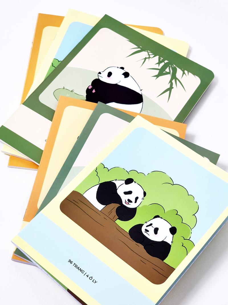 Tập Học Sinh Fluffy Panda - Miền Nam - 4 Ô Ly - 96 Trang 80gsm - The Sun 02