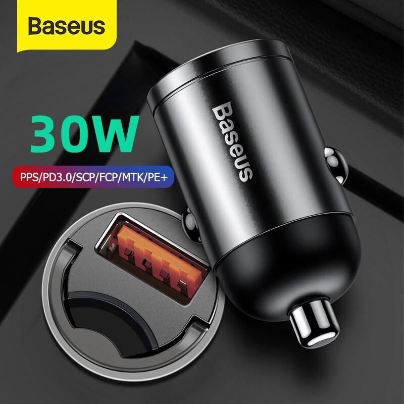 Tẩu sạc nhanh  30W Baseus Tiny Star Gen4 PD/QC 3.0 dùng cho xe hơi ( USB/ Type-C, PPS/PD/QC3.0 Quick Charge) -Hàng Chính Hãng