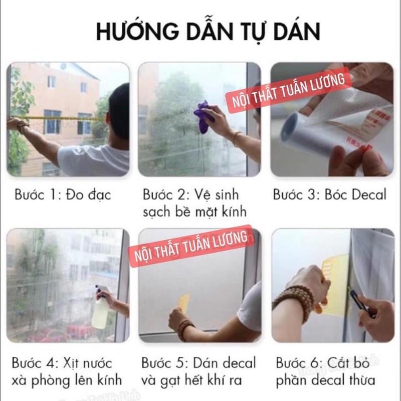 Giấy dán kính mờ khổ 120cmx50cm- Decal kính mờ rẻ đẹp (đặt vận chuyển hoả tốc ib cho shop