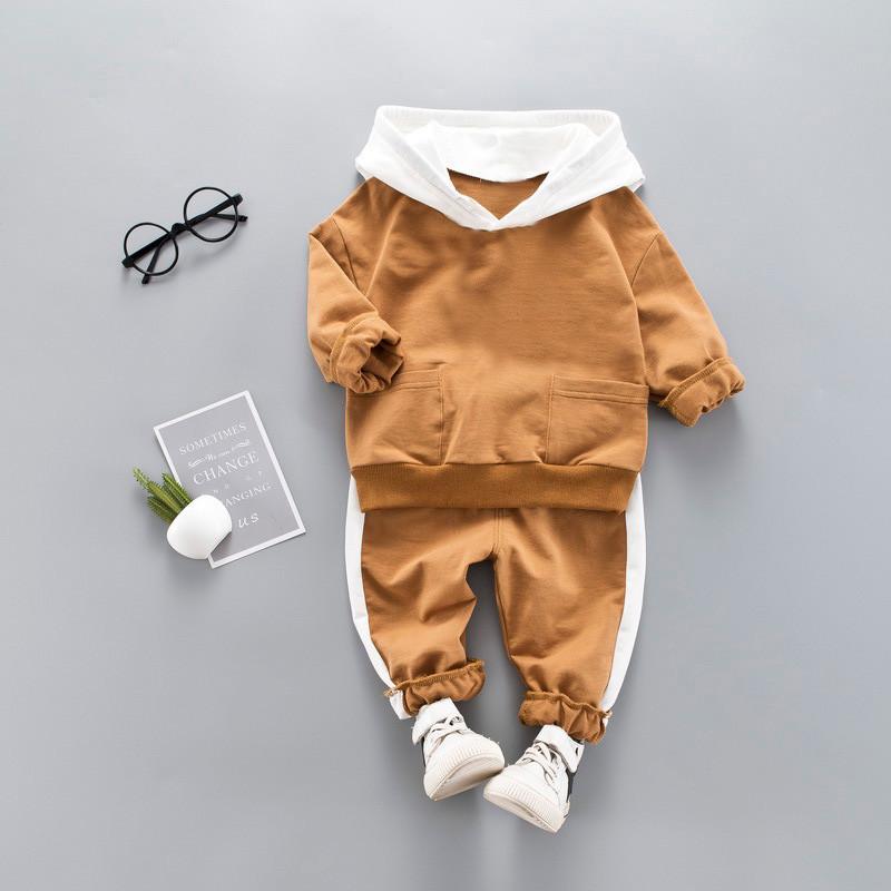 Bộ Quần Áo Bé Trai Cotton Nguyên Chất Áo Len Thu Đông Phù Hợp Với Bé Trai In Chữ Cái Mũ Trùm Đầu Quần Áo Thể Thao Cho Bé 2 phù Hợp Với