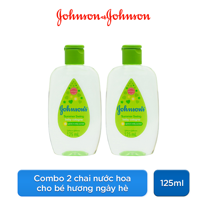 Combo 2 Chai Nước Hoa Cho Bé Johnson's Baby Cologne Hương Ngày Hè Summer Swing Baby Cologne 125ml