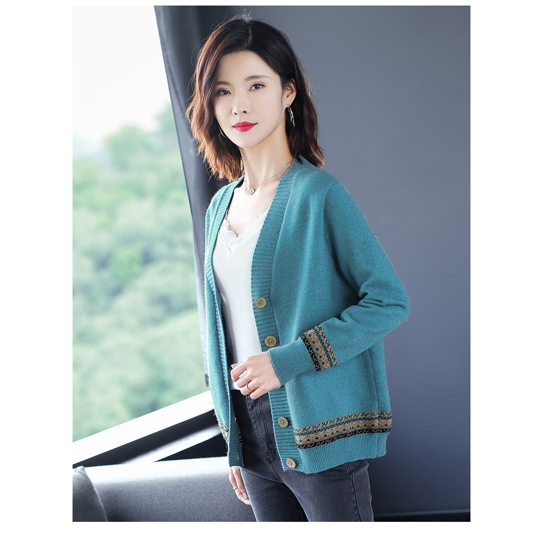 Áo Len Nữ Cardigan Áo Khoác Len Kiểu Hàn Quốc - Anas Ya - K010292 - Kèm ảnh Thật