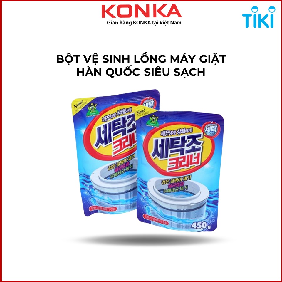 Gói bột tẩy lồng máy giặt Hàn quốc siêu sạch