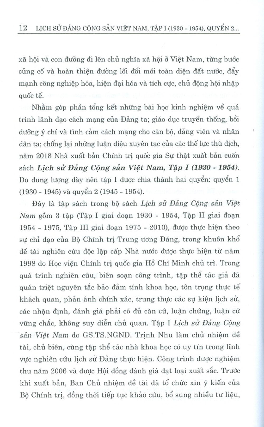 Lịch Sử Đảng Cộng Sản Việt Nam - Tập 1 (1930 - 1954) - Quyển 2 (1945 -1954) - Tái bản năm 2021