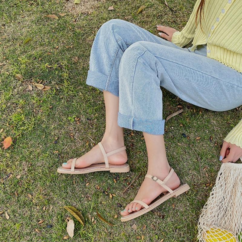 Giày sandal đế bằng hở ngón xinh xắn thời trang cho nữ