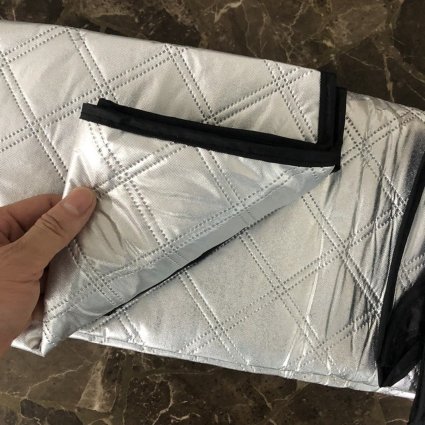 Tấm bạt chắn nắng kính lái, hông xe và gương chiếu hậu xe ô tô 4 lớp phản quang cao cấp - HÀNG LOẠI I