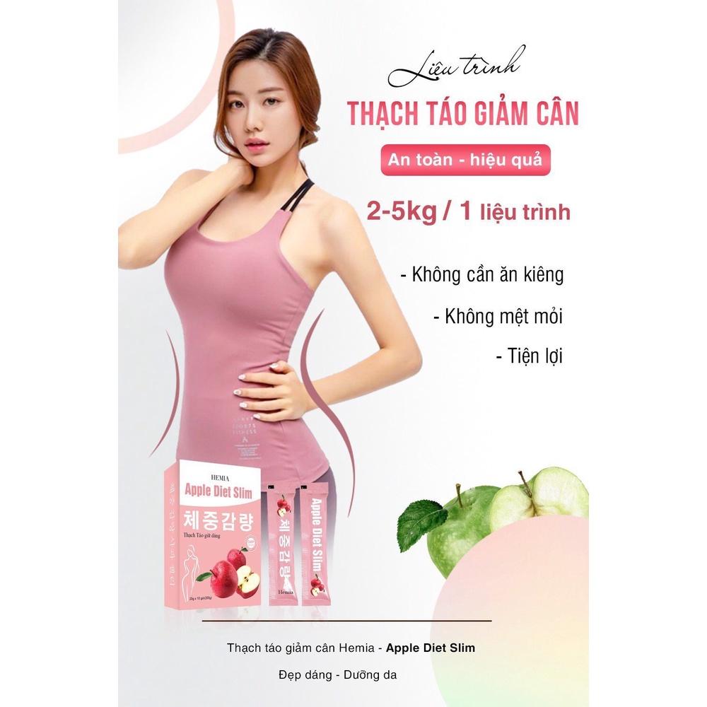 Thạch táo giảm cân Hemia 1 hộp 10 cái tác dụng giảm cân an toàn tại nhà hiệu quả chỉ một liệu trình