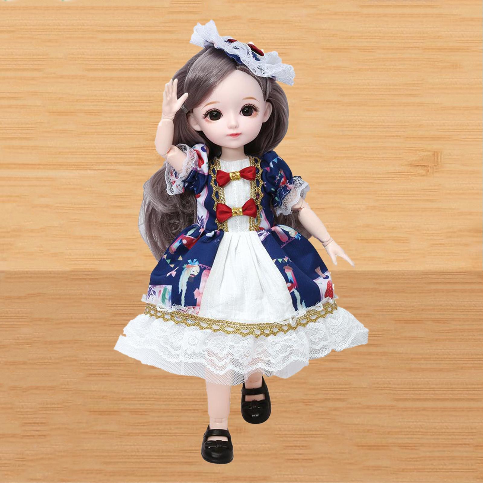 23 Flexible Ball Jointed BJD Girl Doll Kids Girl Pretend Play Toy Gift