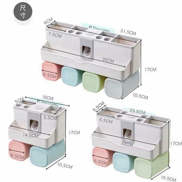 Bộ nhả kem đánh răng lúa mạch 3 cốc / 4 cốc, Nhả Kem Đánh Răng