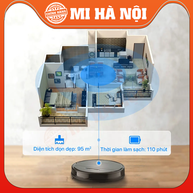 Robot hút bụi lau nhà Xiaomi Redkey R2 - Kết nối app thông minh - Hàng chính hãng