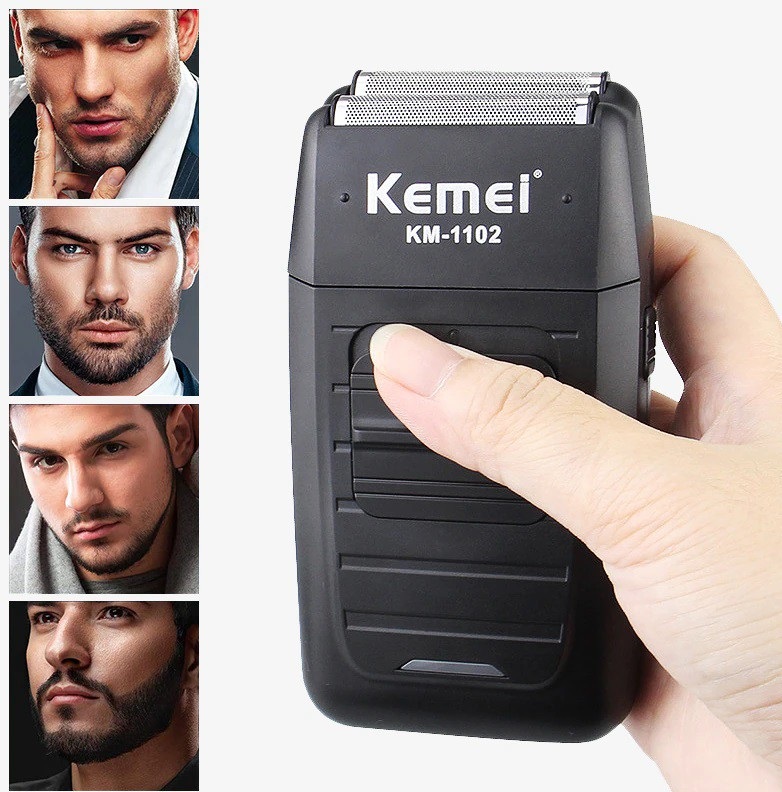 Máy Cạo Râu Cạo Khô Kemei KM1102 - phụ kiện không thể thiếu cho nam giới - Hàng chính hãng