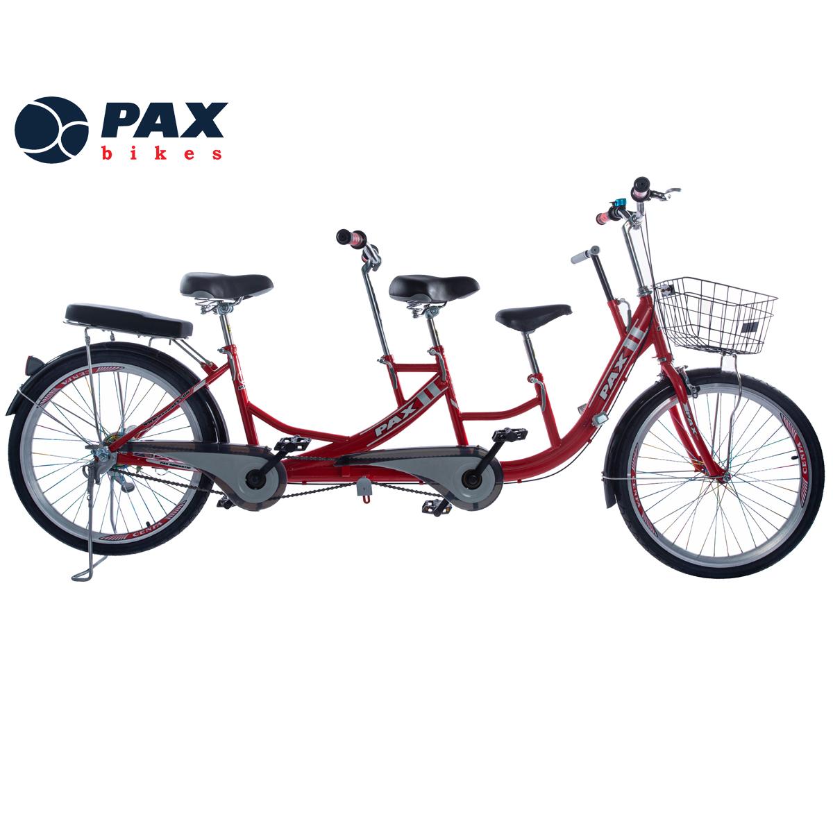 Xe đạp đôi gia đình cao cấp PAX 2 Sport - Kiểu dáng thể thao - Hai người đạp tự do - Khung xe chắc chắn - Trọng tải 300kg - Có thêm ghế cho bé