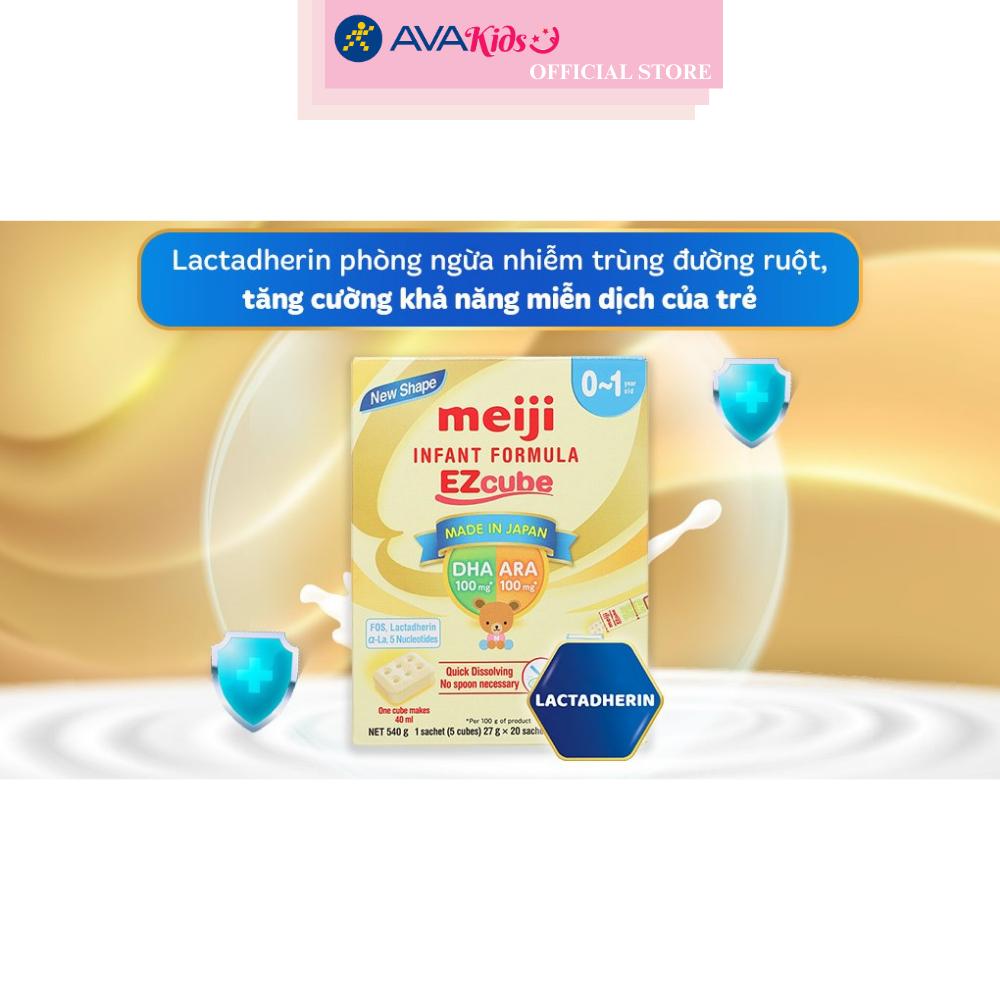 Sữa bột dạng thanh Meiji Infant Formula Ezcube 540g (0 - 12 tháng)