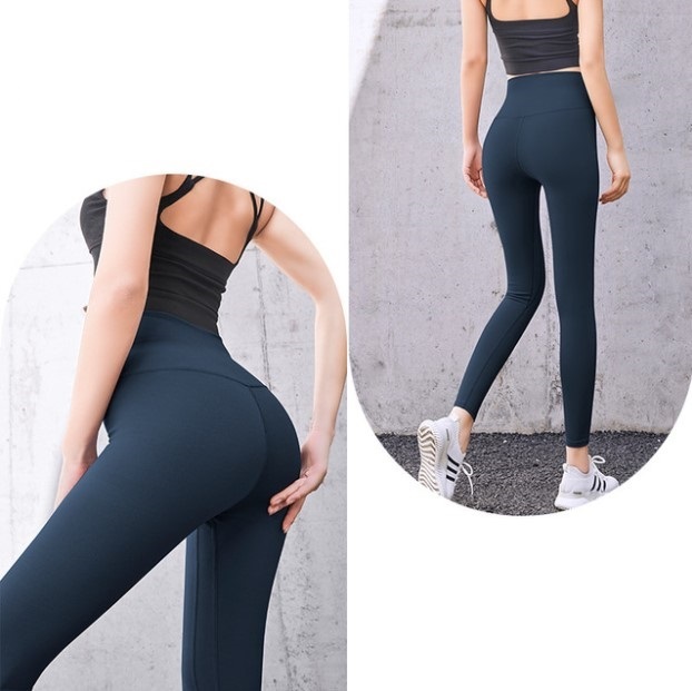 Bộ đồ tập Gym Yoga nữ 2 món, áo croptop dài tay CÓ MÚT ĐỆM và quần legging nâng mông GYM FASHION