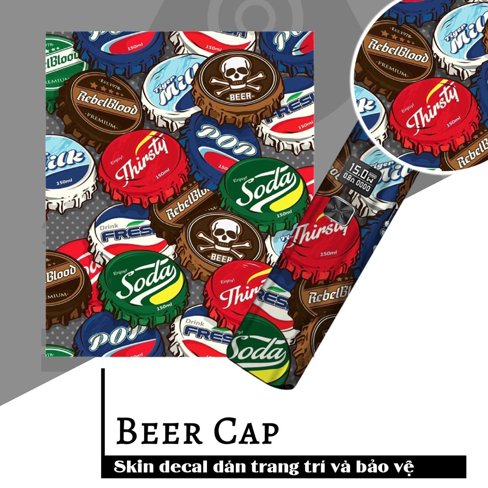 Skin dán Xlim V1, V2, SE mẫu Beer Cap (dễ dán, đã cắt sẵn chi tiết)