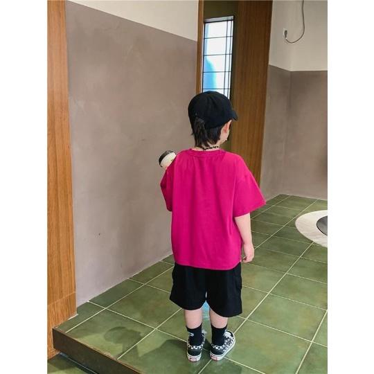 TA234 Áo COTTON ngắn tay màu Rượu mận đào CP X22242 cho bé từ 4-12T