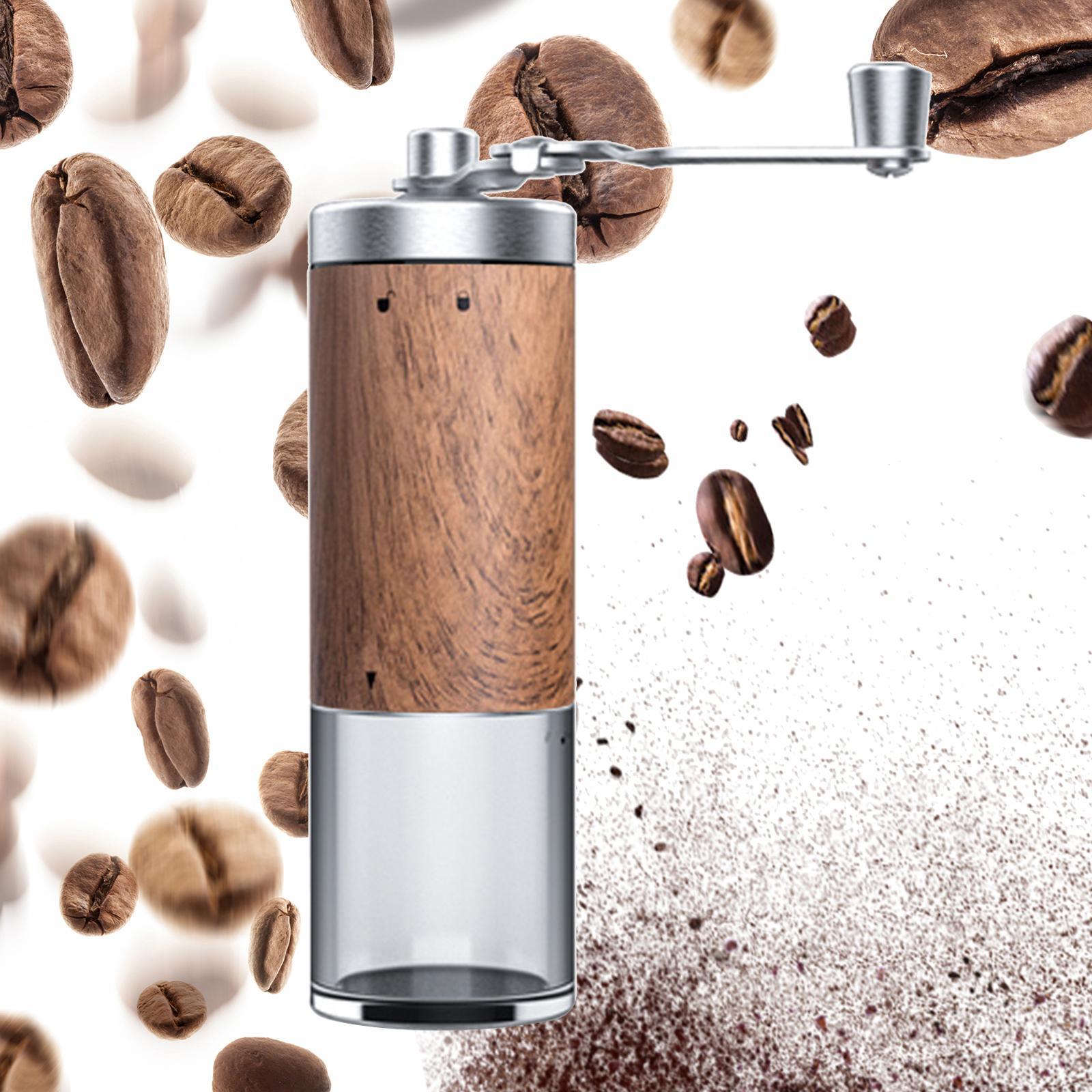 Manual Coffee Grinder Stainless Steel Hand Crank Conical Burr Mill for Beans