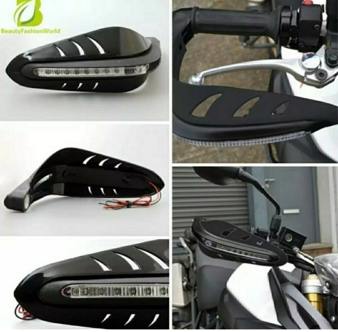 CỰC CHẤT VỚI BỘ 2 GÙ CHỐNG ĐỖ BẢO VỆ TAY LÁI XE MÁY CÓ ĐÈN LED LÀM TRANG TRÍ XIN NHAN TÍN HIỆU CHUẨN ĐẸP MẪU MỚI