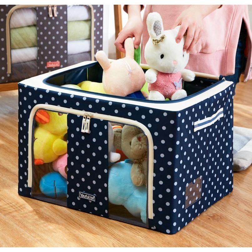 Túi Đựng Chăn Màn Khung Sắt Cao Cấp – Hộp đựng Quần Áo Gấp Gọn Nhiều Màu - Gia dụng Quyết Thu