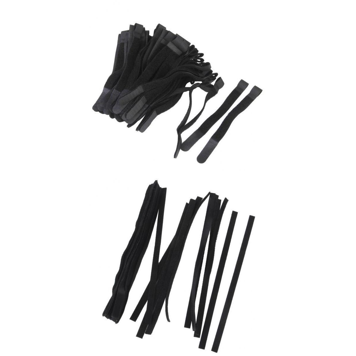 Nylon Hook Loop Cable Ties Tidy Strap Cabling Organiser with Metal Buckle