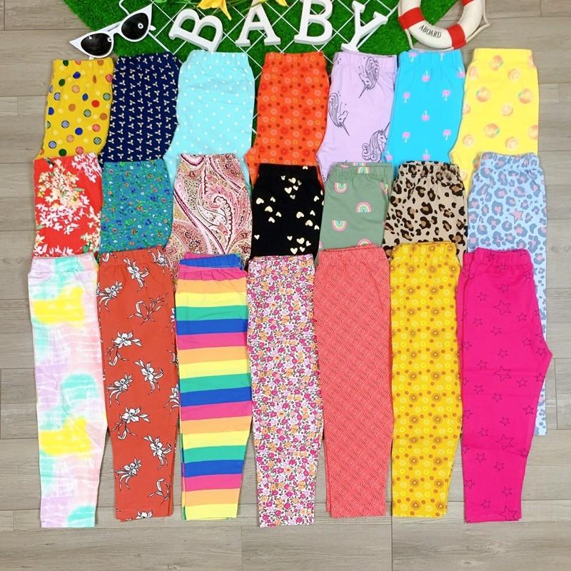 Combo 3 Quần Legging em bé vải cotton co giãn 4 chiều hàng xuất siêu mềm mịn 10-40kg