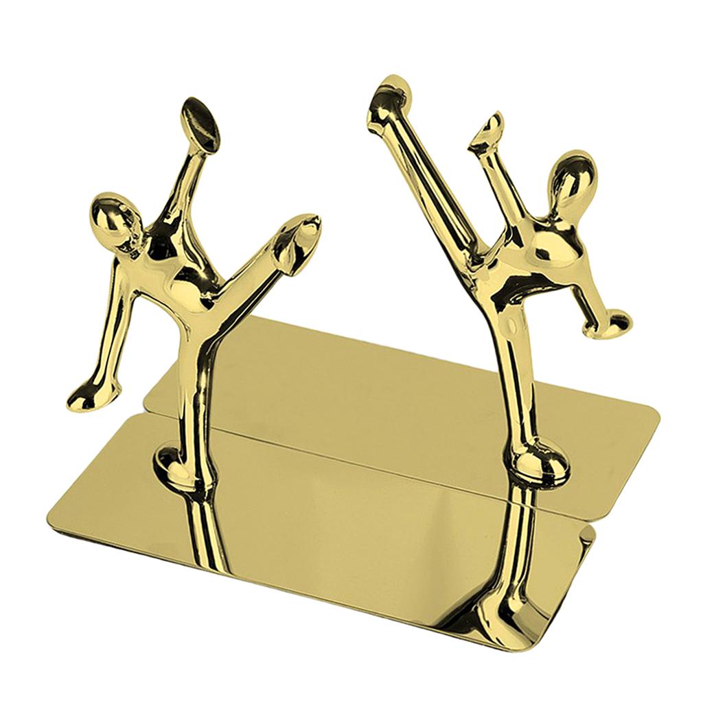 Pair Non-skid Man Bookends Book Holder Stands for Home Office School Decoration